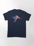 Kangaroo American Flag Classic T-Shirt