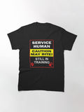 Service Dog in Training Funny Human Walker Gift Classic T-Shirt