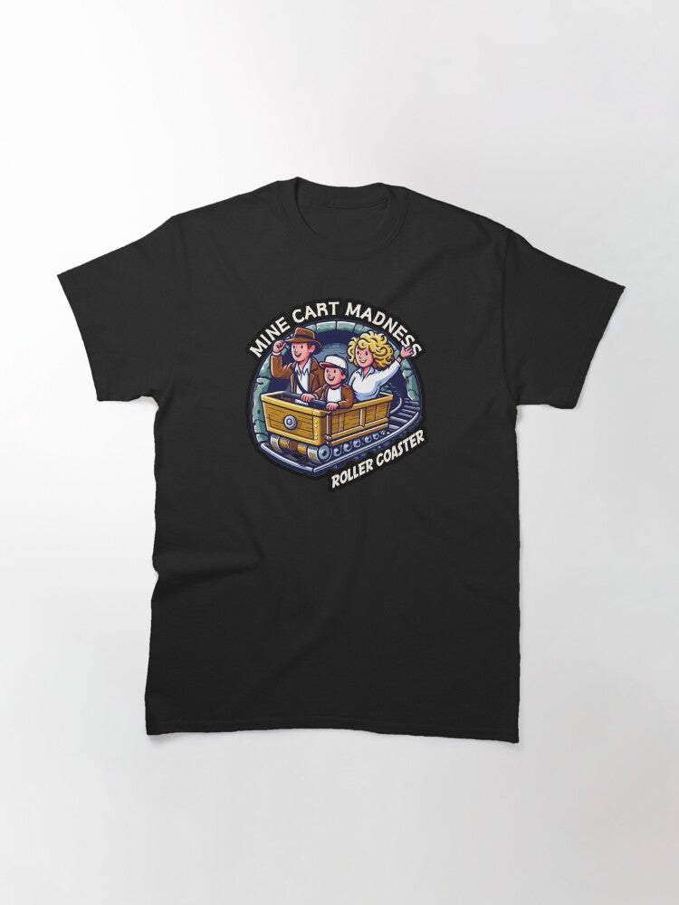 Mine Cart Madness Roller Coaster Funny Classic T Shirt Minimal Style