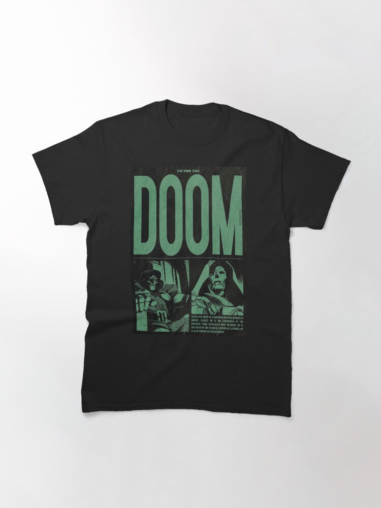 Sovereign of Villain Kingdom Antihero Iron Mask Silhouette and Iconic Quotes Poster Classic T Shirt Everyday Wear