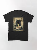 Kawaii Ramen Cat Retro Japanese Noodles Artwork Classic T-Shirt