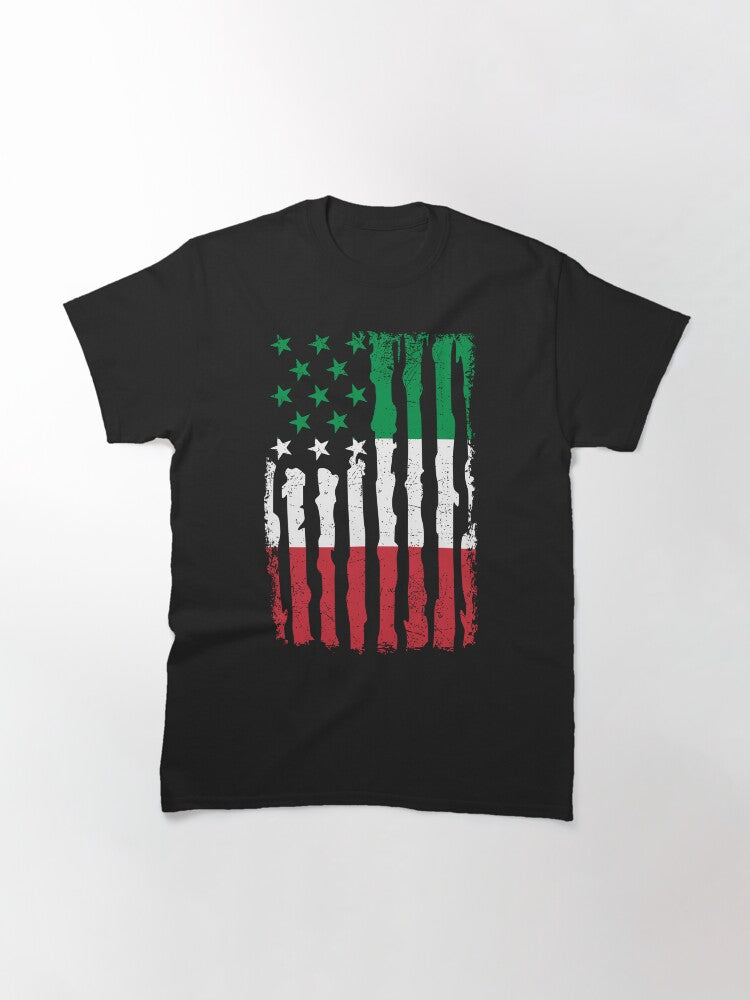 Italian American Pride USA Flag Italy Roots Classic T-Shirt