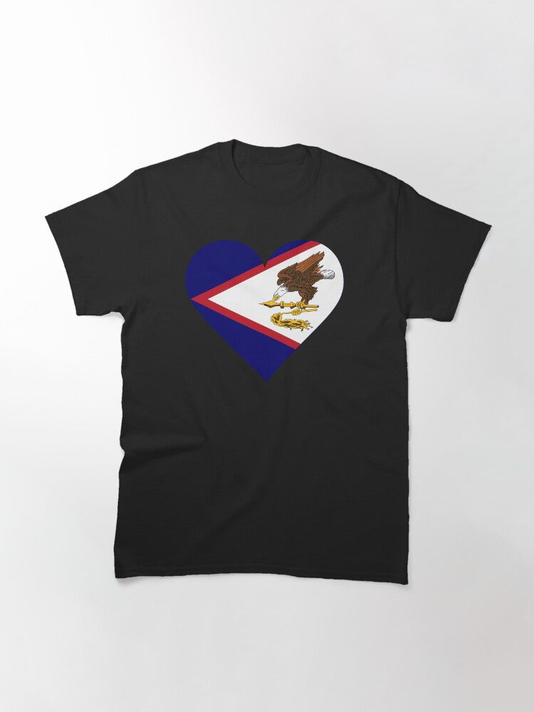 American Samoa Heart Flag Graphic I Love Patriotic Symbol Classic T-Shirt