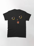 Cute Black Cat Minimalist Tongue by Tobe Fonseca Classic T-Shirt