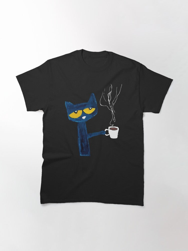Pete the Cat Funny Black Drink Coffee Classic T-Shirt