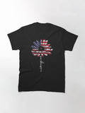 Daisy Usa American Flag 4th of July Patriotic Flower Vintage Classic T-Shirt
