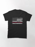 Engineer American Usa Flag Mechanical Aircraft Classic T-Shirt