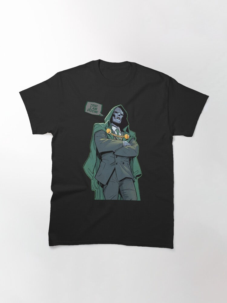 Sovereign of Villain Kingdom Antihero Iron Mask Silhouette and Iconic Quotes Poster Classic T Shirt Gift Ready