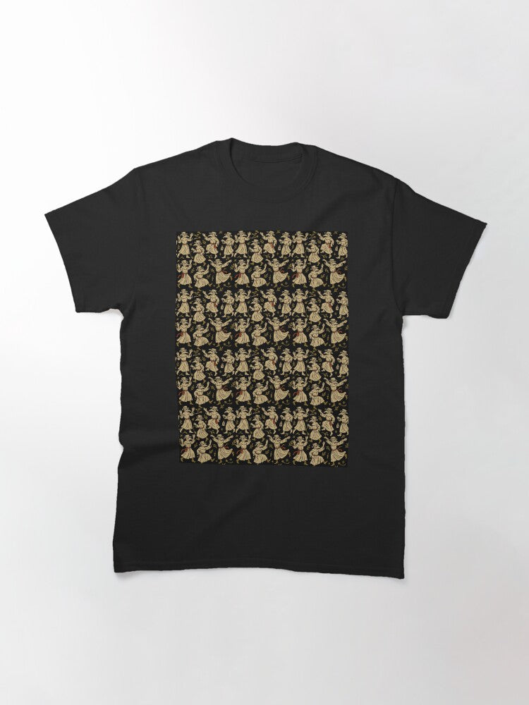 Dancing Plague Tiled Pattern of Classic T Shirt Everyday Wear
