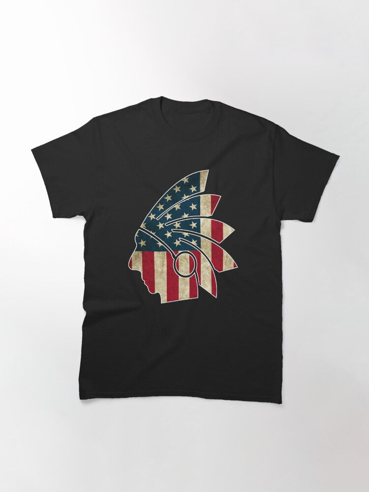 American Native Indian Patriot Colors Classic T-Shirt