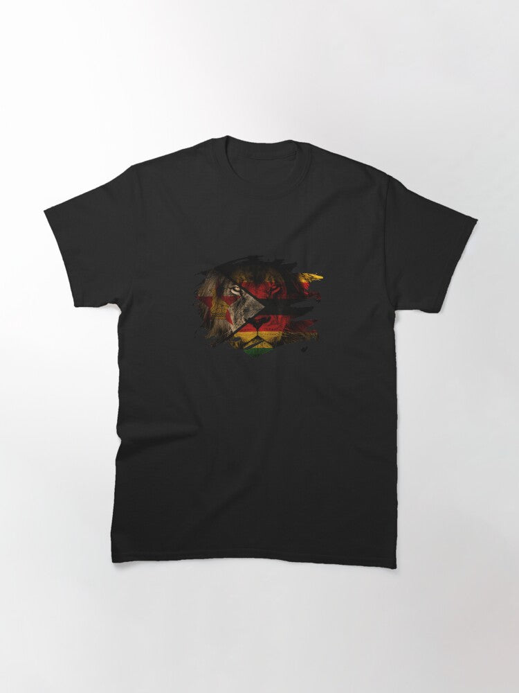 Zimbabwe Lion Flag Paint Splatter Classic T-Shirt
