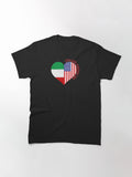 Italian American Flag Heart Pride Classic T-Shirt