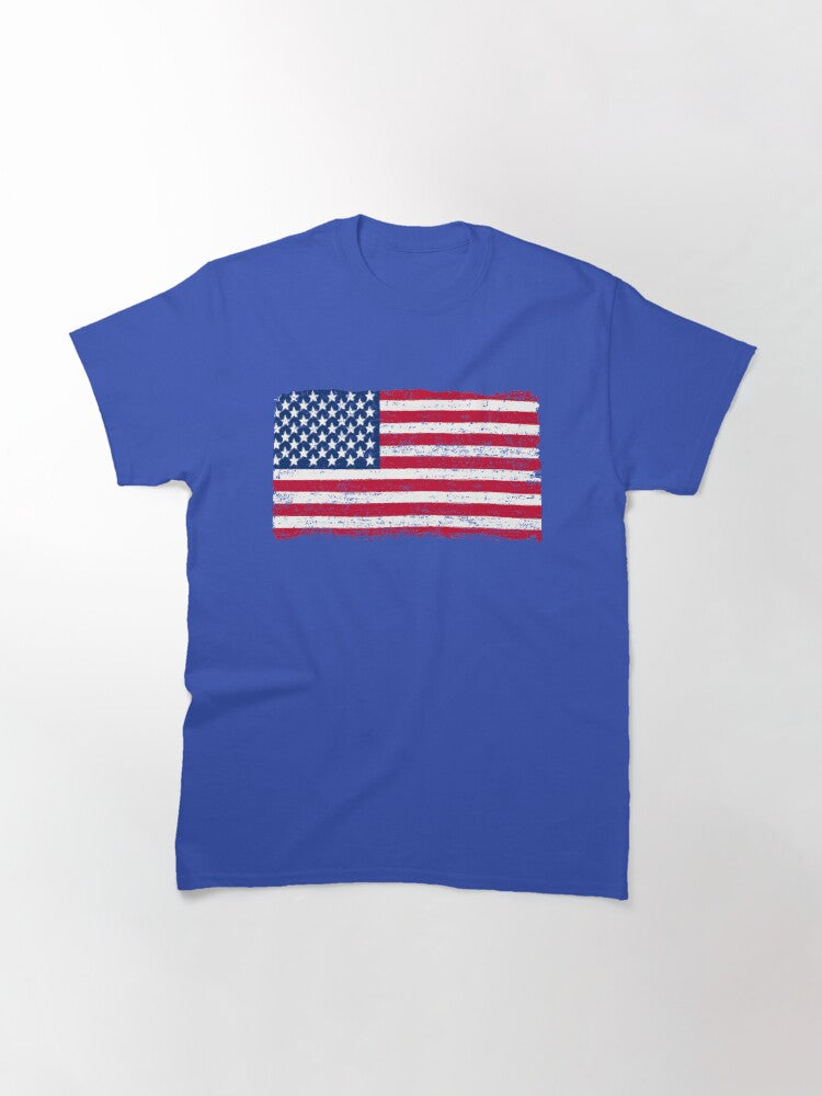 American Flag - USA Vintage Retro Style Classic T-Shirt