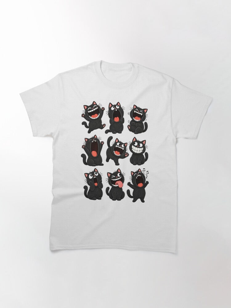 Black Cat Smile Classic T-Shirt