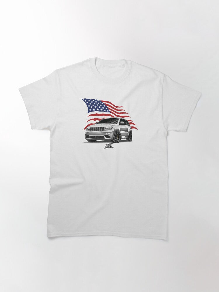 Patriotic American Flag Supercharged Suv Classic T-Shirt