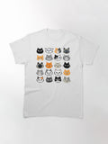 Assorted Cat Faces Cute Quirky Kitty Drawings Classic T-Shirt