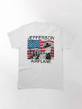 Psychedelic Band Portrait American Flag Backdrop Classic T-Shirt