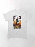 Adventure Awaits Sunset Pyramids Adventurer Classic T Shirt Premium Print