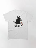Cat What? Murderous Black with Knife Gift Premium T-Shirt Classic