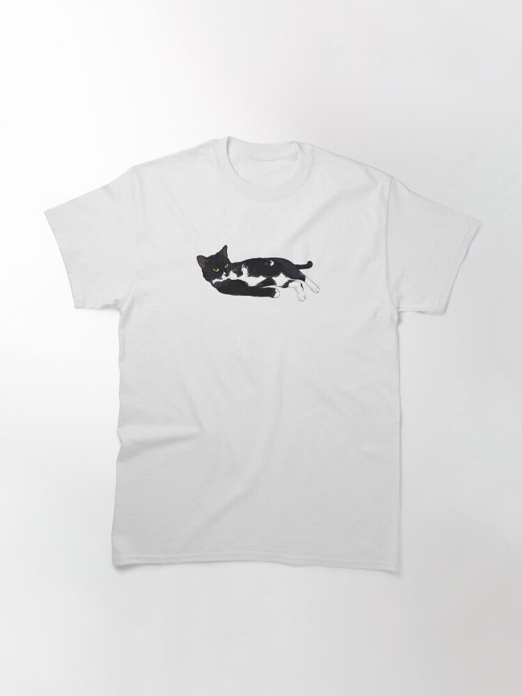 Tuxedo Cat Lounging Classic T-Shirt