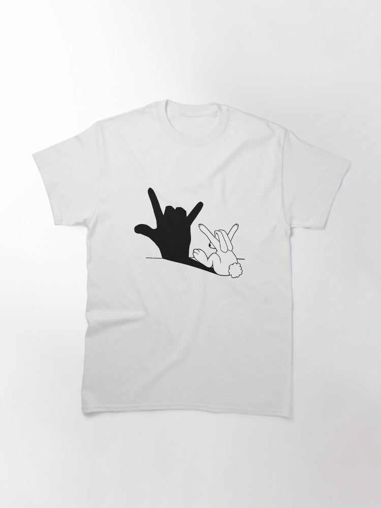 Rabbit Love Hand Shadow Classic T Shirt Gift Ready