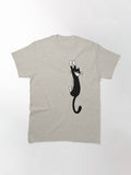 Black and White Cat Hanging on Funny Tuxedo Classic T-Shirt