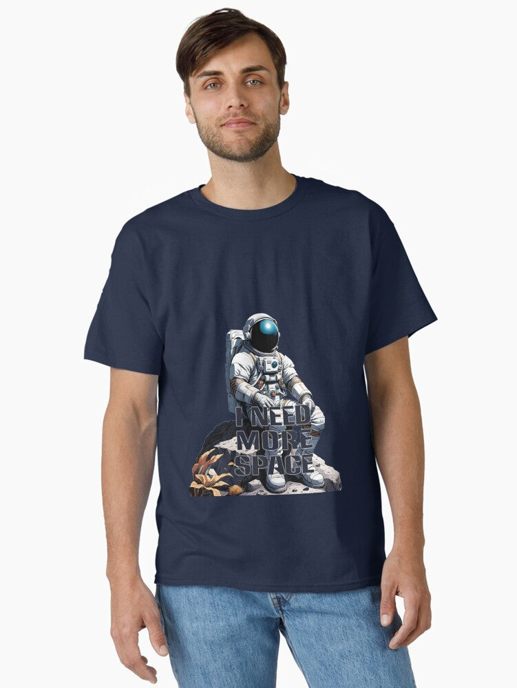 Celestial Odyssey Astronaut Gazing at Earth Classic T Shirt T Shirt Streetwear Style Gift Ready