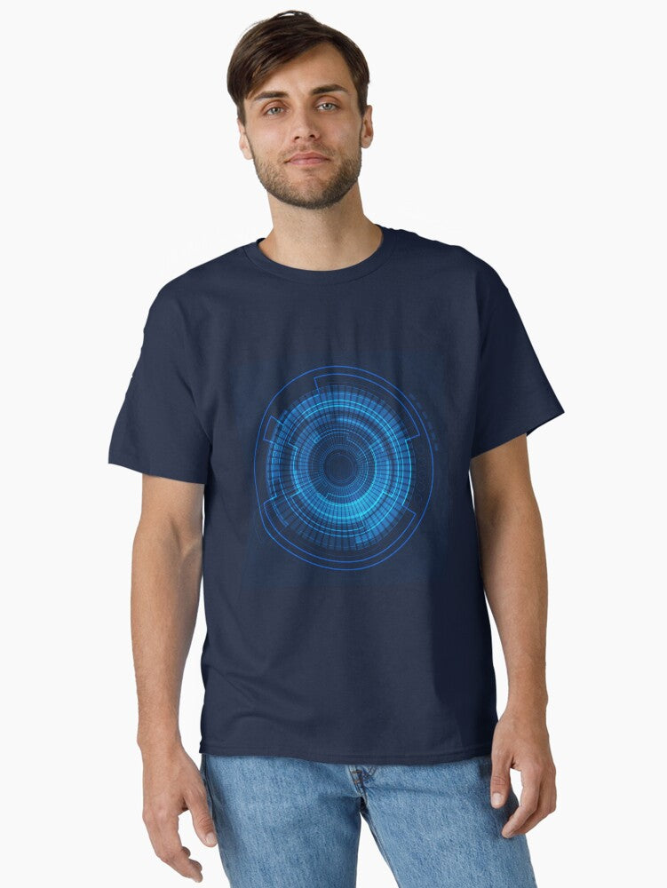 cyber security abstract graphic Classic T Shirt T Shirt Premium Print Futuristic Style