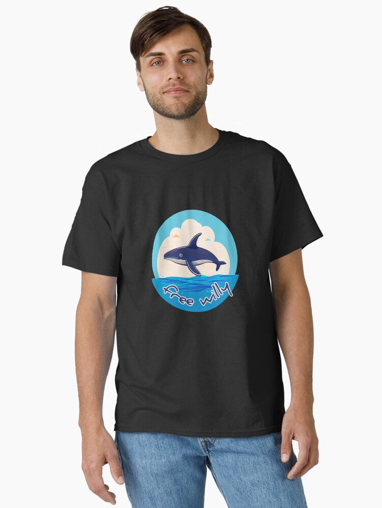 Free Willy Classic T Shirt T Shirt Viral TikTok Daily Wear
