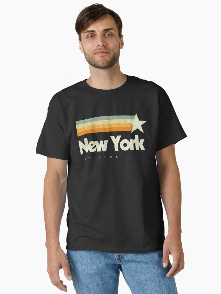 New York NYC Cool NY Vintage Style Design American Aesthetic T-Shirt Classic T-Shirt | Graphic T-Shirt for Unisex