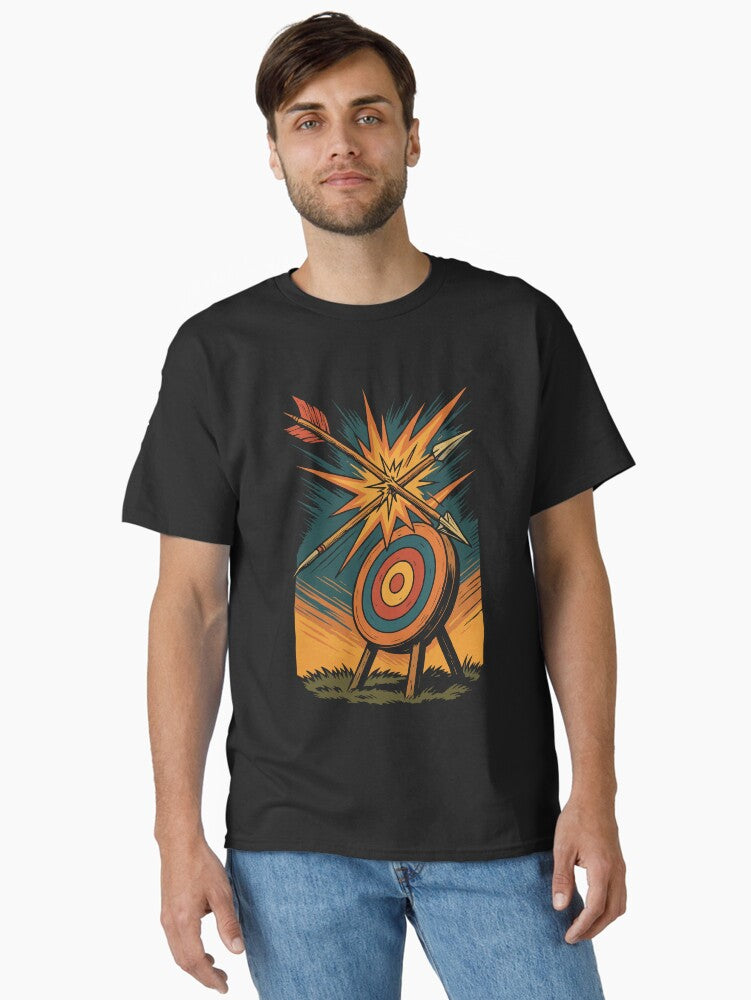 Archery Bow Archer Shot Blocked Target Art T-Shirt