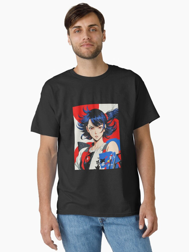 Anime 2000s Maki Classic T Shirt T Shirt AI Inspired Art Modern Aesthetic