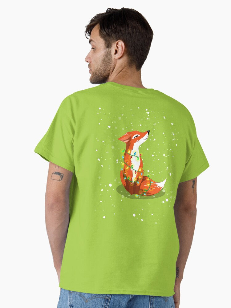 Christmas cute fox Classic T-Shirt | Premium Unisex T-Shirt, Trending Graphic Tee