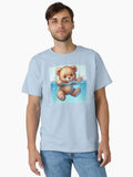 LITTLE TEDDY BEAR LEARNING TO SWIM Classic T Shirt T Shirt Premium Print Futuristic Style