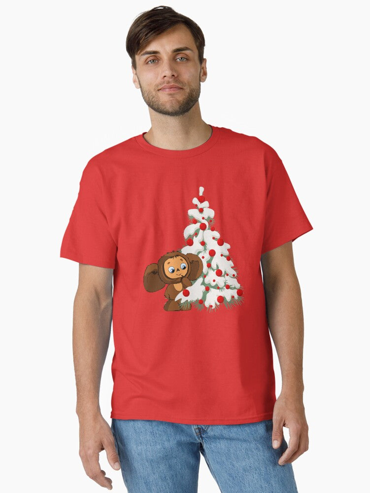 Cheburashka Christmas tree Classic T-Shirt | Premium Unisex T-Shirt, Trending Graphic Tee