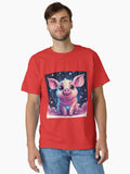 Space Pig Nice to Meet You Classic T Shirt T Shirt Viral TikTok Modern Aesthetic