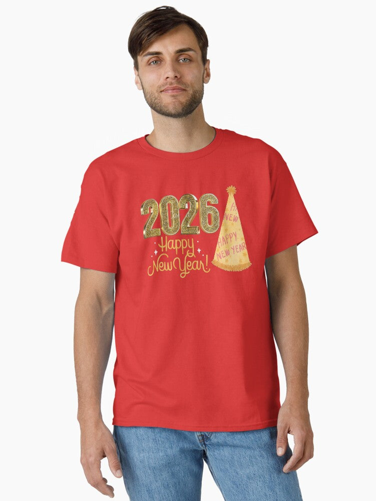 Simple clean and stylish this New Year shirt brings the perfect touch of celebration without being overwhelming Ideal for minimalists and anyone who loves classic festive apparel Classic T-Shirt | Premium Unisex T-Shirt, Trending Graphic Tee