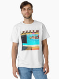funny people watching TV surrealistic graphic done by AI Classic T Shirt T Shirt High Search Demand Tech Vibe