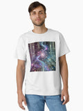 Quantum Glitch Cyberpunk Reality Distortion Futuristic Digital Art Classic T Shirt T Shirt AI Inspired Art Daily Wear