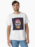 AI Meme Magic Bold AI Inspired Logo for Memes Merchandise Classic T Shirt T Shirt High Search Demand Futuristic Style