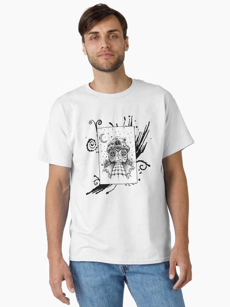 Mushroom house t shirts Not AI generated t shirts hand drawn t shirts painting t shirts Classic T Shirt T Shirt