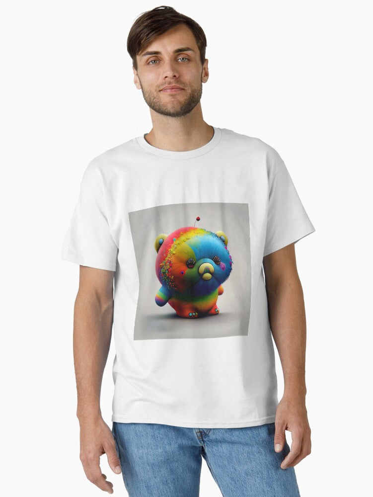 Cute Small Rainbow Bear Digital Painting Classic T Shirt T Shirt Comfort Fit Tech Vibe