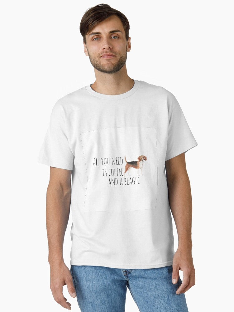 Coffee and Beagles, Watercolor Dog Art, Dog Breed T-Shirt