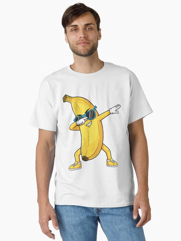 Cool Banana With Sunglasses Funny Retro Fruit Character Design Classic T-Shirt | Graphic T-Shirt for Unisex