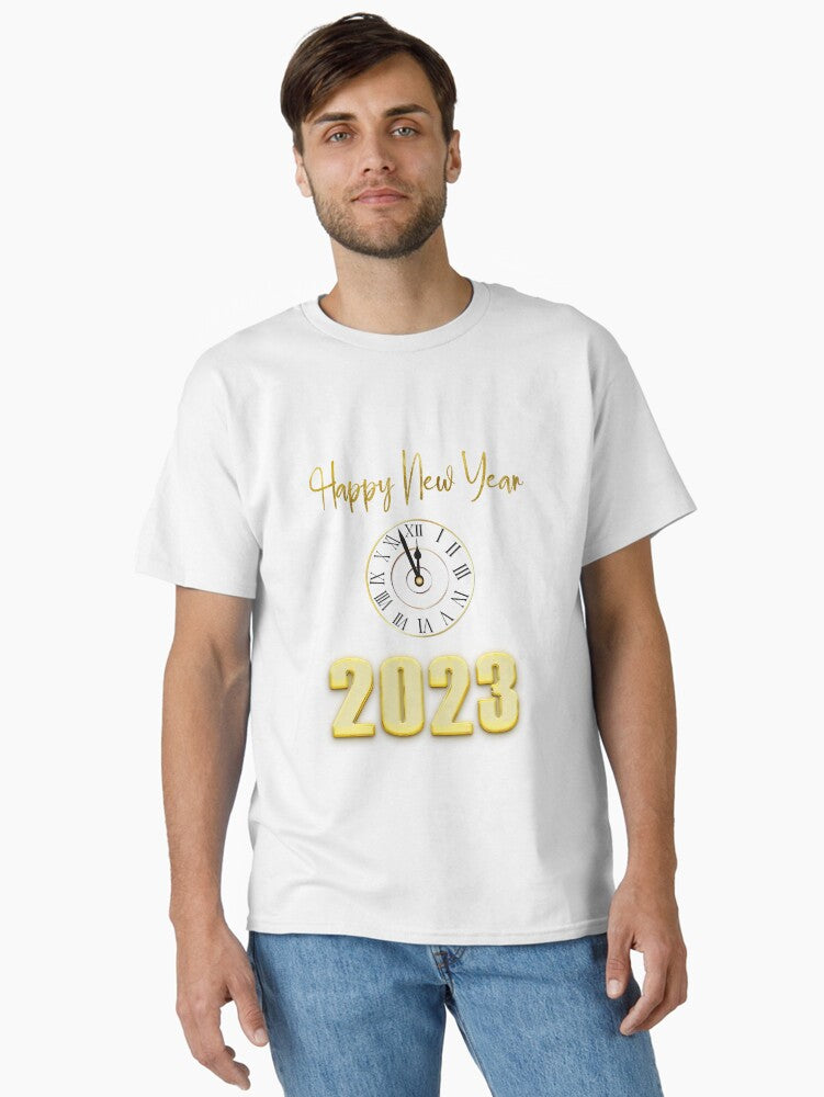 Time to Happy New Year 2023 celebrate party Classic T-Shirt | Premium Unisex T-Shirt, Trending Graphic Tee