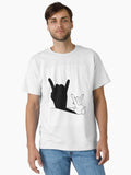 Rabbit Rock and Roll Hand Shadow Classic T-Shirt | Graphic T-Shirt for Unisex