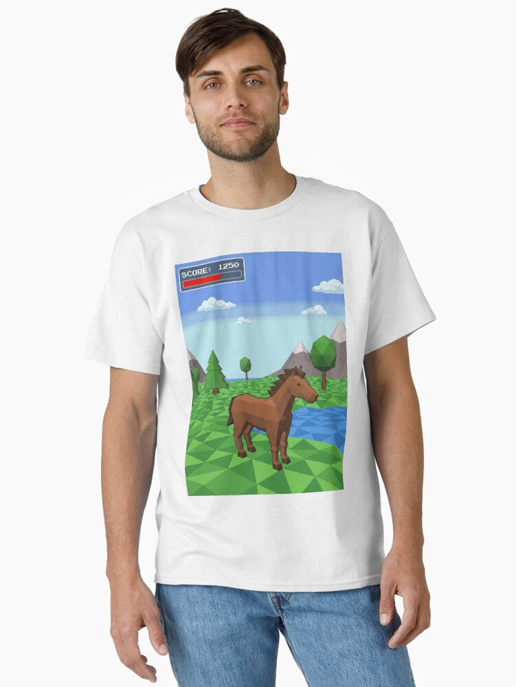 Pixel Plains AI Classic T Shirt T Shirt AI Inspired Art Modern Aesthetic