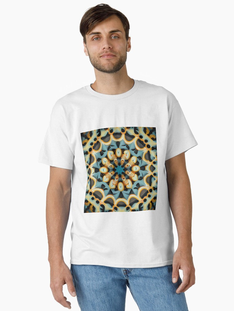 Symmetrical Modern Pattern Digital Painting Classic T Shirt T Shirt Viral TikTok Futuristic Style