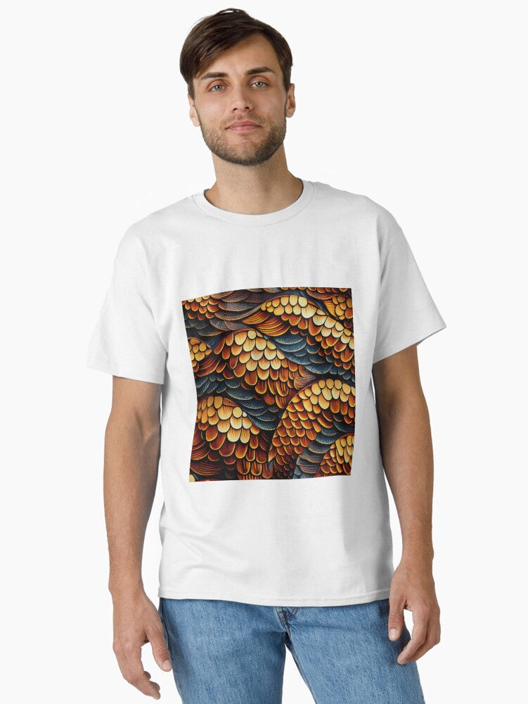 Basic Scaley Australian Pattern Digital Painting Classic T Shirt T Shirt Comfort Fit Modern Aesthetic