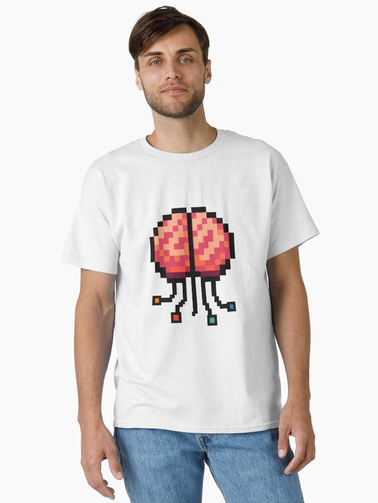 Plugged In Pixel Brain Classic T Shirt T Shirt Viral TikTok Futuristic Style